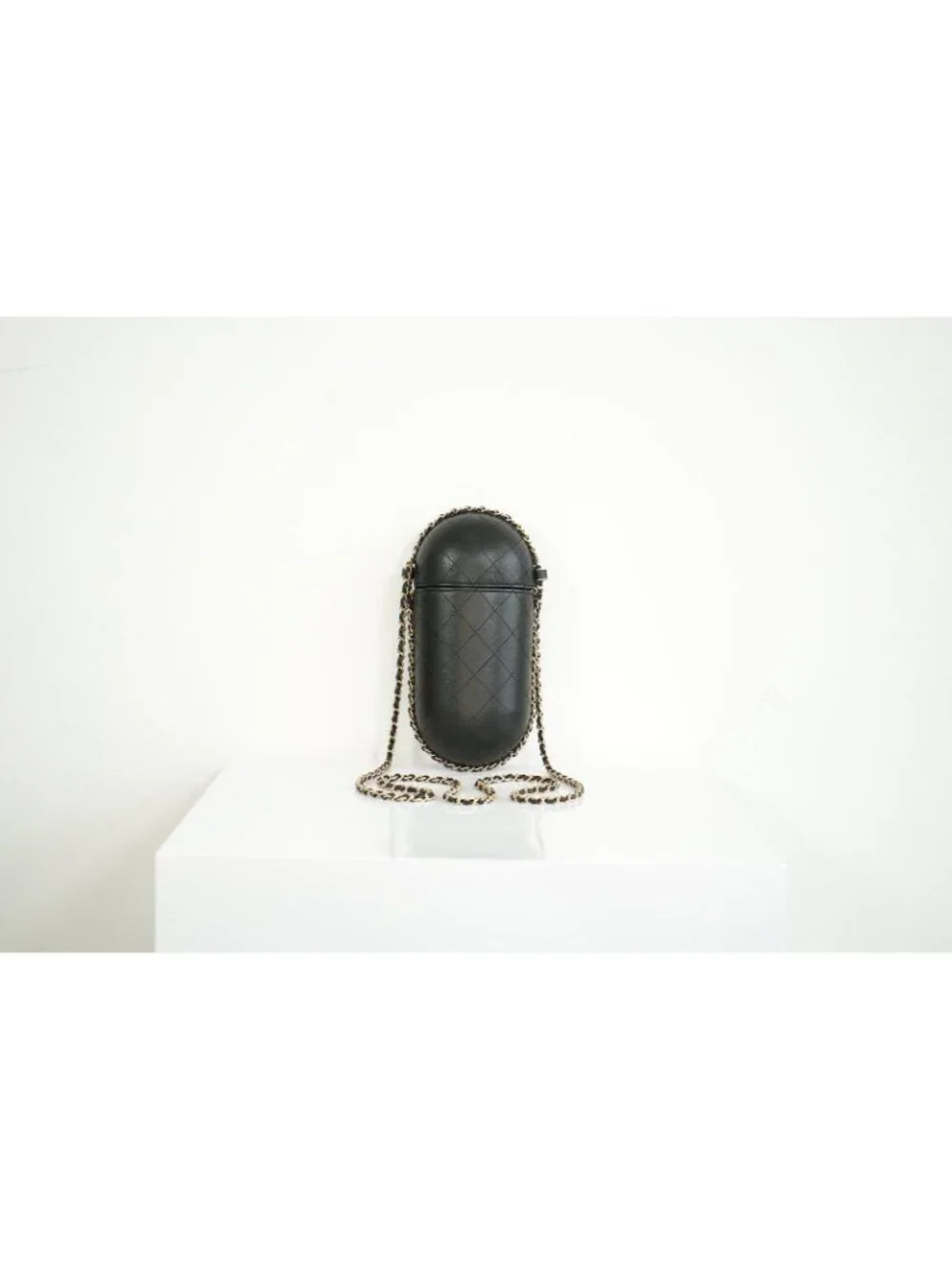 Chanel Quilted Chain Around Phone Holder W/Dust Bag